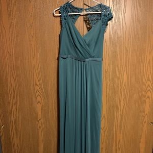 david's bridal teal blue